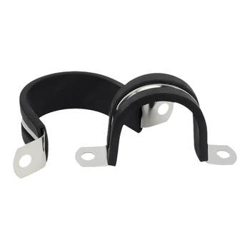 304 stainless steel pipe clamp electrician buckle U-shaped strip riding clamp cable fixing clip saddle clamp hoop