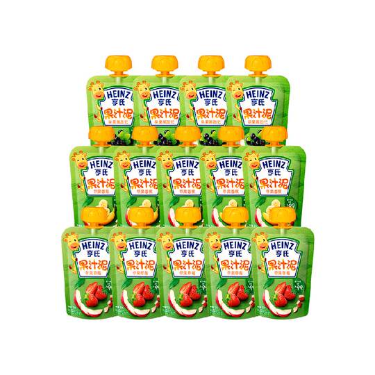 Puré de jugo Heinz 120g 14 bolsas 1 caja set