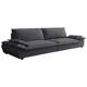 American minimalist black fabric sofa living room small apartment modern simple light luxury three-person straight sailing sofa