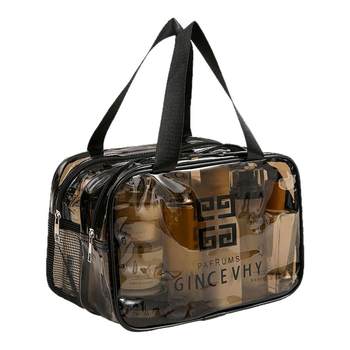 Dry and wet separate toilet bag double-layer portable travel