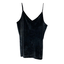 Suit with spring and summer v-neck sexy gold velvet burgundy bottoming shirt loose large size chic camisole for women