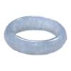Natural Jadeite Wide Brim Ring White Ice Thick Pack