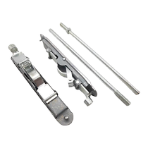 Lock concealed bolt stainless steel door anti-theft door double door double door fireproof thickened old-fashioned central control door bolt