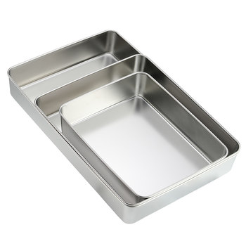 Stainless steel basin rectangular food grade square basin with lid