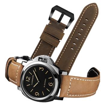 Suitable for panerai panerai casio longines tissot citizen crazy horse leather watch strap men 22 24mm