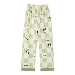 Palanduo pajama pants for women spring and autumn pure cotton cute cartoon trousers cotton large size can be worn outside summer thin home trousers