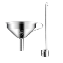 Cuisine Fanta 316 Etiqueteur de vin en acier inoxydable avec tager à la maison Poignée de vin Pendentif Pendentif Long Handle Funnel avec filtre