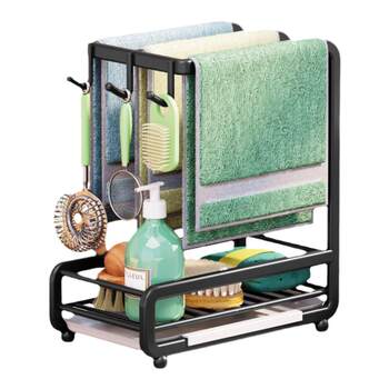 Counter wall dual-purpose rag rack kitchen storage rack