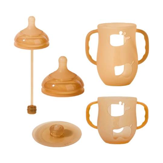 Geien is suitable for Shixi 100-day bottle accessories, glass bottle, baby bottle, anti-fall cover, protective cover, pacifier, gravity ball, straw