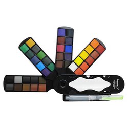 Solid Watercolor Paint 40 Colors Student Art Painting Tool Set Beginner Painting Paint Stackable Colors Washable