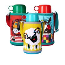 (Self-operated) tiger brand childrens thermos cup MBR-S06C cold-keeping portable straw drinking three-way water cup