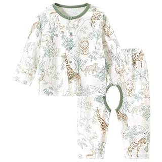 Baby crotchless pants set, spring and autumn clothes, baby pajamas