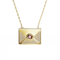 (Chinese Valentines Day gift high-definition engraving) Swarovski Letra love letter diy custom necklace womens clavicle chain
