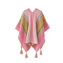 Qinghai Xinjiang large shawl outer wear womens ethnic style knitted Yunnan travel wear photo cape cloak jacket