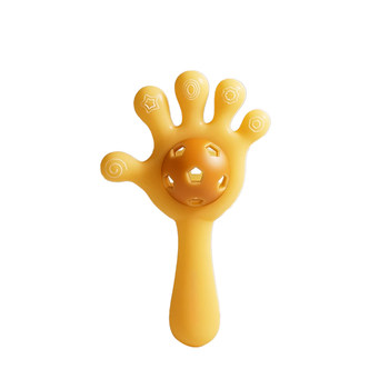 Baby hand rattle teether 0-1 year old baby teething stick can be boiled for teething period 3-6 months teething gum