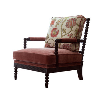 Henian meijia american country fabric solid wood tiger chair