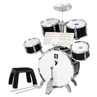 俏娃宝贝架子鼓儿童初学者玩具乐器爵士鼓男3-6岁宝宝敲打鼓家用