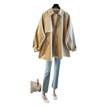 2024 spring and summer new popular European high-end high-end sense small khaki casual windbreaker short coat for women