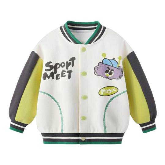 男童棒球服春季宝宝开衫圆领婴儿外套小童童装春秋款儿童衣服春装