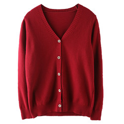 Special offer spring and autumn wool cardigan female short outer V -neck thin loose knitted long -sleeved sweater Korean sweater jacket