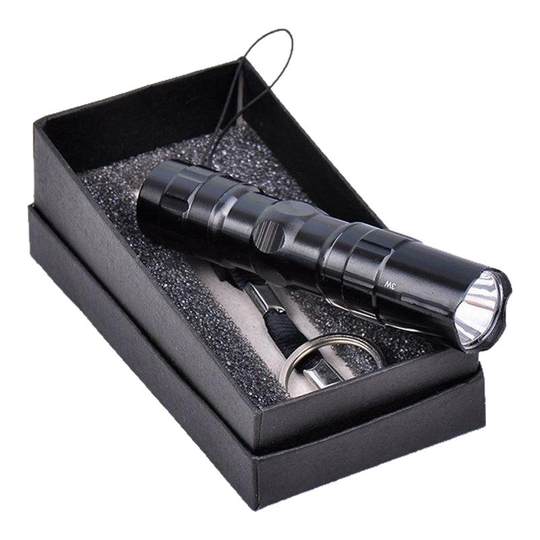 Car waterproof flashlight LED strong light flashlight Mini hand pressure small flashlight LED flashlight Gift box