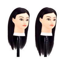 Real hair model head practice perming dyeing blow cutting and bleaching doll head