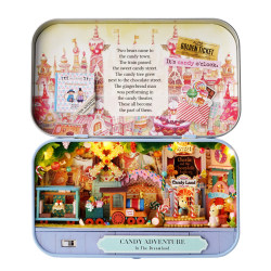 DIY Small House Box Theater Tin Box Handmade Birthday Gift Smart Fun House Assembly Girl Miniature Scene Toy