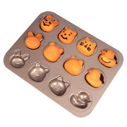 Cartoon 6/9/12 continuous mold cat paw donut muffin small cake cup DIY oven mold baking tools and utensils