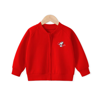 Snoopy baby jacket girls' tops cardigan casual wear 2026 new children's red clothes spring autumn wear