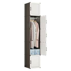 Small wardrobe rental dormitory single bedroom household simple assembly plastic wardrobe children's clothes storage cabinet