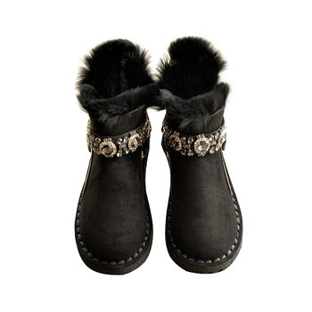 Rabbit fur thickened snow boots internet celebrity women's short boots