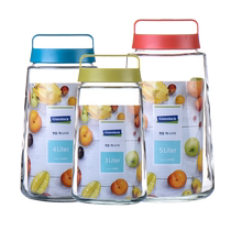 (Self-operated) Glasslock wine bottle glass sealed jar grain storage tank enzyme bottle wine barrel glass jar