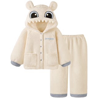 睡衣女款秋冬季可爱加厚珊瑚绒情侣套装新款冬天大码保暖家居服男