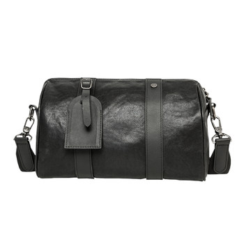 Back-step genuine leather versatile casual men's shoulder bag commuting