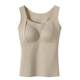 Warm suspender vest for women with breast pads without wearing bra