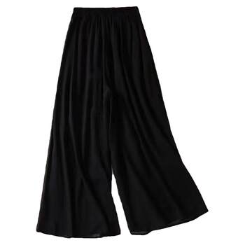 ສີແຂງ pearl chiffon culottes ສໍາລັບແມ່ຍິງ summer ສູງແອວສູງບາງເຕັ້ນ yoga ວັນນະຄະດີ zen ການເຕັ້ນແບບບູຮານກິລາການທົດສອບສິລະປະ