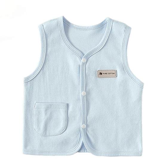 
Baby vest spring and autumn thin pure cotton vest newborn clothes wearing men and women's coats, horse clips, baby vests