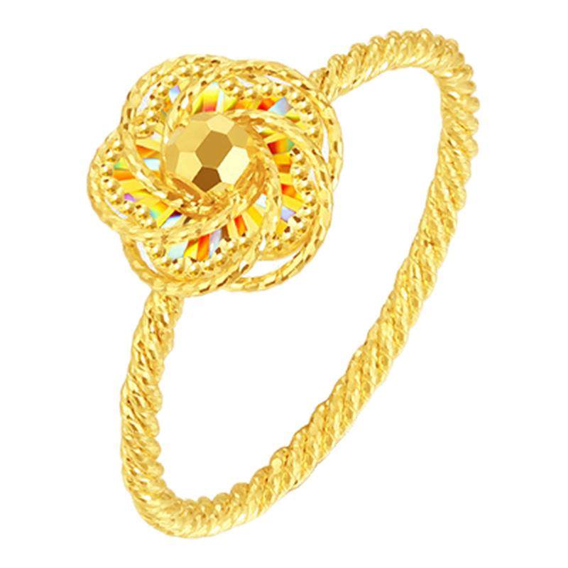 Chow Taisheng’s Twelve Flower Gods Jointly Signed | Gold Ring 5G Pure Gold Aurora Peach Blossom Bracelet as a Birthday Gift for My Girlfriend