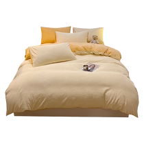 Winter bed milk velvet four-piece set double-sided velvet flannel coral velvet thickened quilt cover single-piece bed sheet winter plus velvet