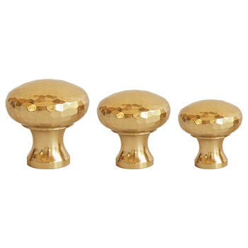 Yutong light luxury brass hammer pattern single hole cabinet door small handle