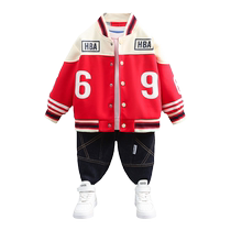 Boys spring clothes baseball suit jacket 2024 new foreign air boy 3 fit 4 baby 5 handsome gas 6 cardiovert 7 blouses 8 years old