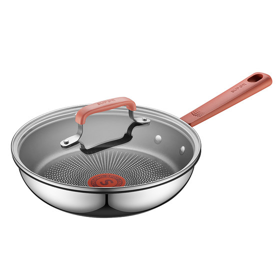 Supor has titanium pan non-stick pan household steak frying pan stainless steel red dot poly oil omelette pancake special