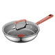 Supor has titanium pan non-stick pan household steak frying pan stainless steel red dot poly oil omelette pancake special