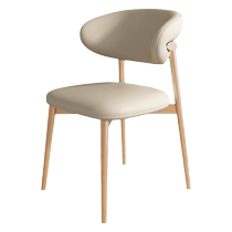 Depinman Internet celebrity Nordic solid wood dining chair home modern simple backrest dining table and chairs restaurant cream style chair