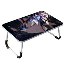 Boy animation can be customized dormitory bed laptop table foldable two-dimensional small table college student writing study bedroom office removable large suspended stand lazy man artifact