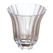 Valeur faciale élevée Dames petite tasse de chou blanc cassé coupe de verre résistant à la chaleur brisant une tasse de thé à thé vertical à grains élevés avec une petite tasse à thé