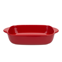 Modern housewife double-ear baking pan ceramic rice baking bowl home oven microwave oven special plate high-end tableware
