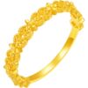 Saturday Fortune gold-denominated 5G solid gold ring, glittering lace heartfelt women's ring, lace series holiday gift