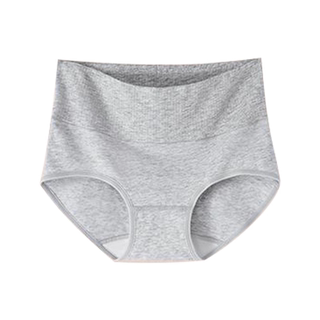 高腰内裤女士纯全棉收腹2024新款女生秋冬三角裤纯棉中腰抗菌平角