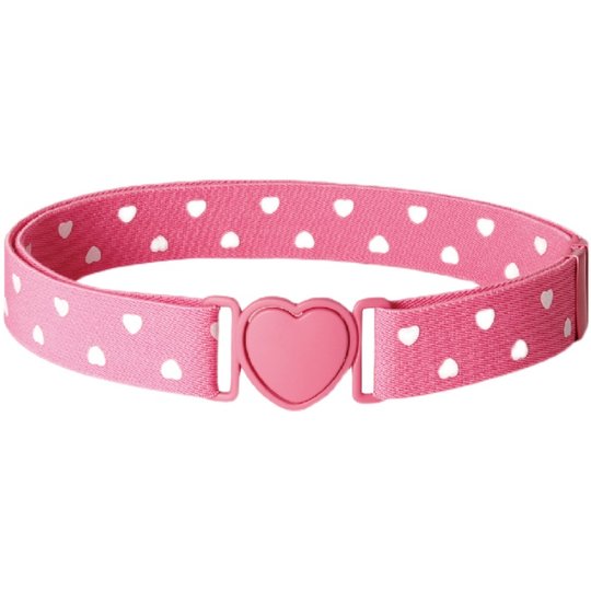 2.5CM女童小学生宝宝可爱粉色舒适弹力腰带风衣羽绒服腰封可调节